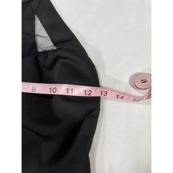 Speechless Black Rhinestone Collar Halter Bodycon Cocktail Dress Sz 3 - Picture 6 of 11